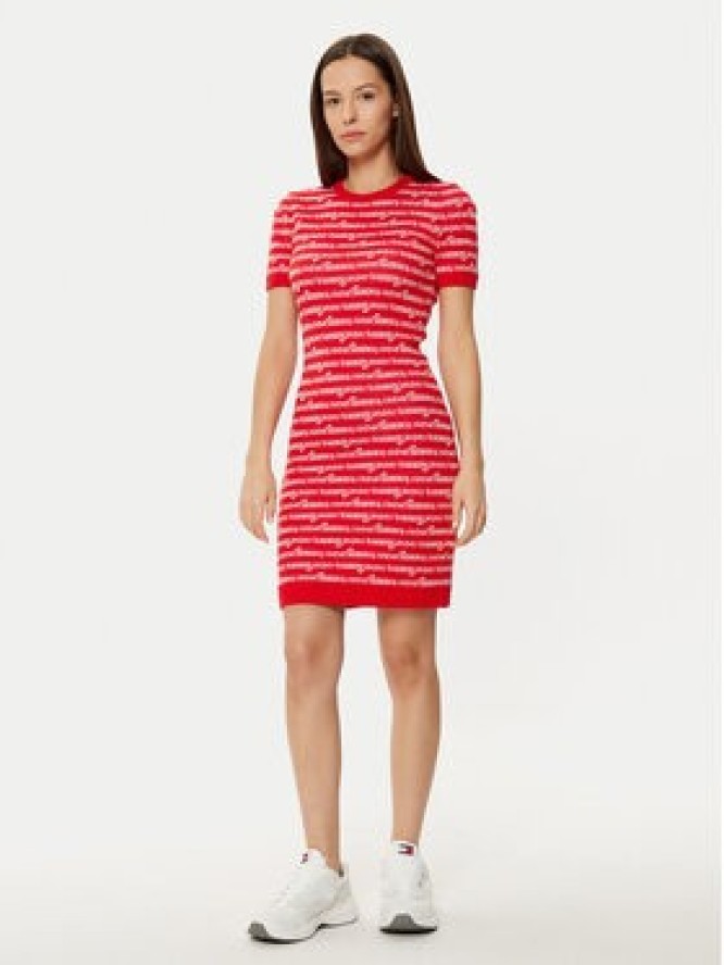 Tommy Jeans Sukienka codzienna DW0DW19478 Czerwony Slim Fit