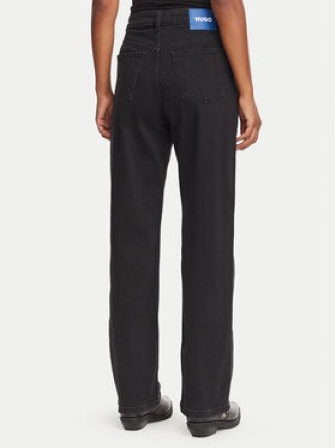 HUGO Jeansy Elyah 50520606 Czarny Straight Fit
