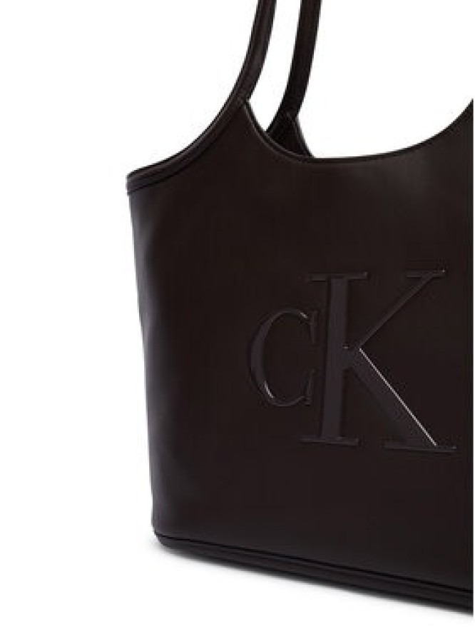 Calvin Klein Torebka Bold Ck Shopper LV04F3562G Bordowy