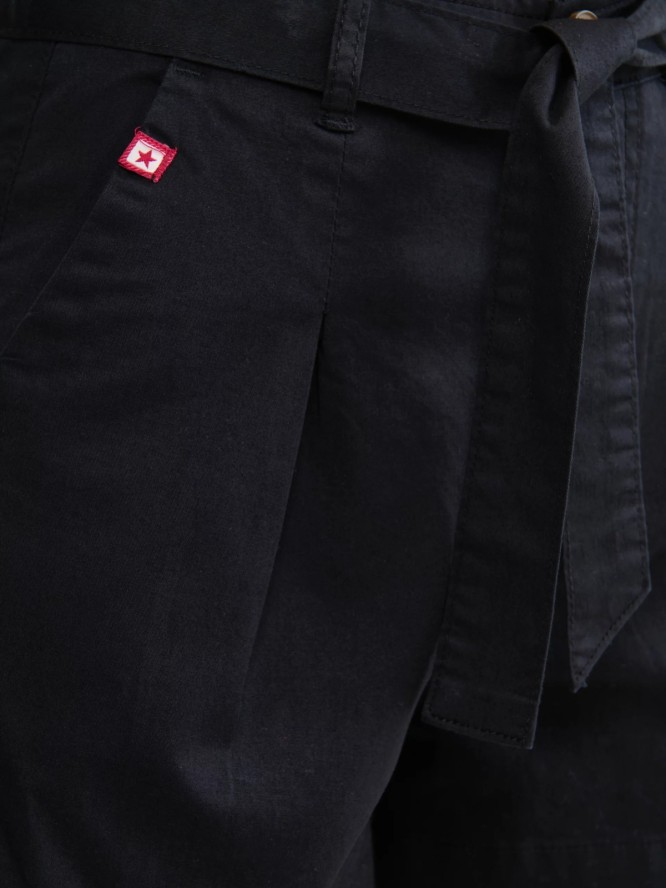 Szorty damskie tkaninowe czarne Atsuko 907