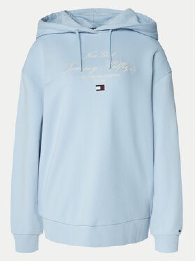 Tommy Hilfiger Bluza Modern Script Graphic WW0WW43842 Błękitny Regular Fit
