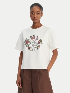 Weekend Max Mara T-Shirt Sabato 2615941112 Biały Regular Fit