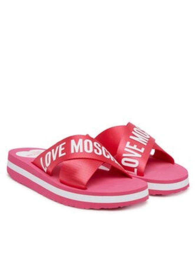 LOVE MOSCHINO Klapki JA28324G0MIX3604 Różowy