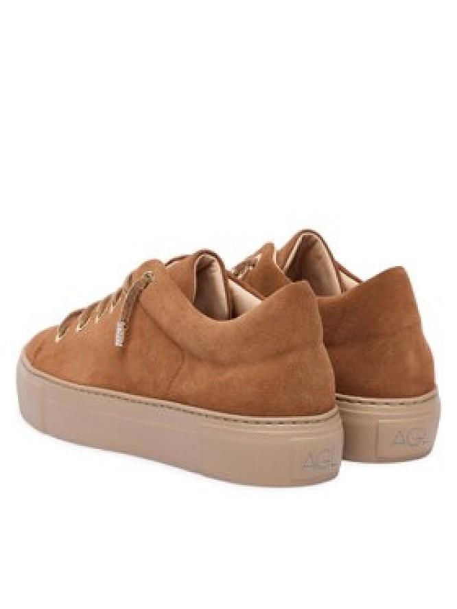 AGL Sneakersy Crystal New D925300FGKV153G594 Brązowy