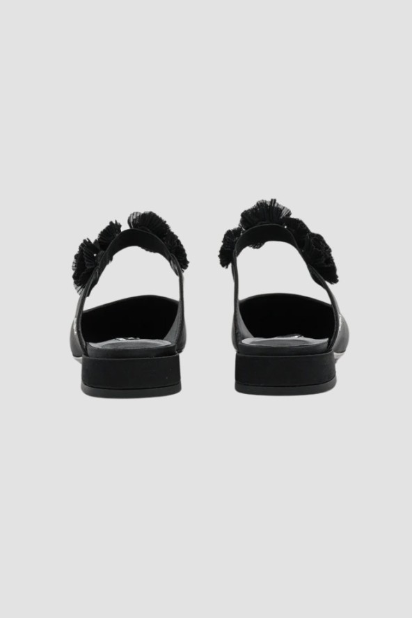 KARL LAGERFELD Czarne damskie baleriny KERRIE, Rozmiar 40