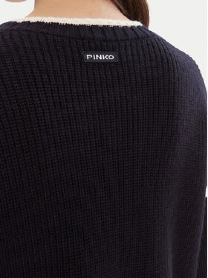 PINKO Sweter Alicudi 105397 A2PK Granatowy Regular Fit