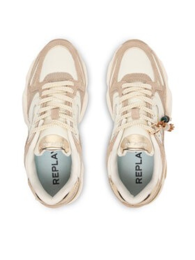 REPLAY Sneakersy GWS9N .000.C000KT Kremowy