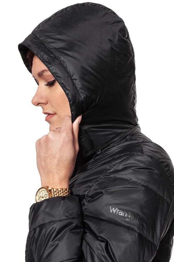 DAMSKA KURTKA ZIMOWA WRANGLER SHORT PUFFER BLACK W4124V501 112128755