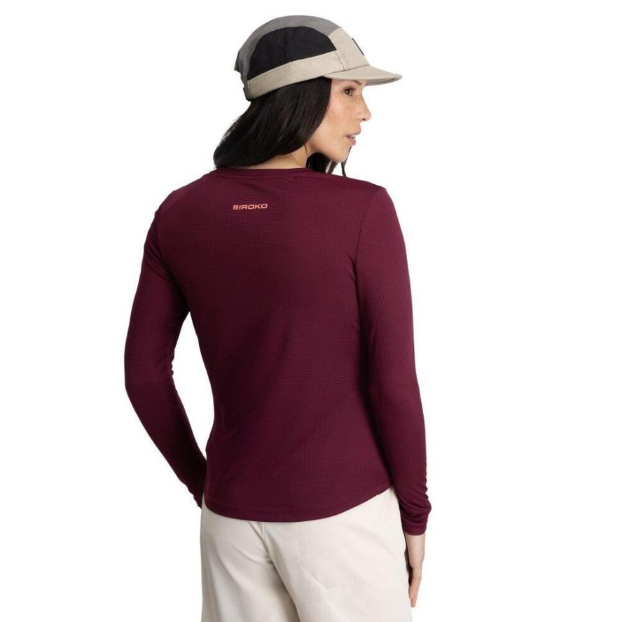 Damska koszulka trekkingowa z długim rękawem Siroko Wander Purple