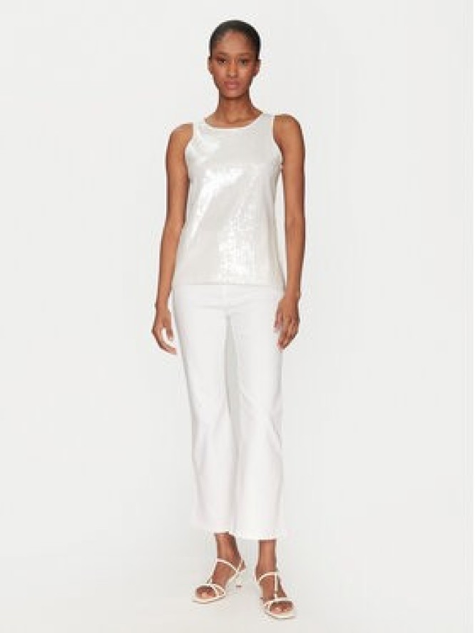 Marella Jeansy Kerry 2513131044 Biały Flare Fit