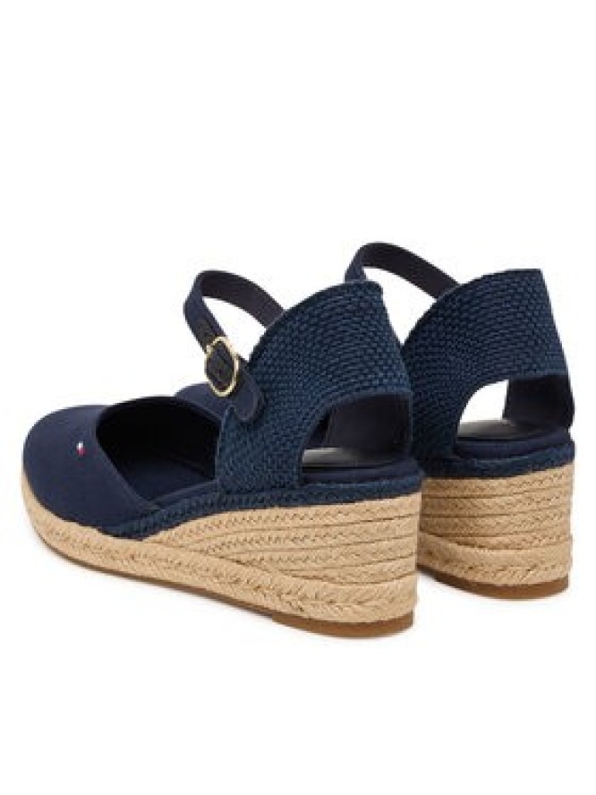Tommy Hilfiger Espadryle Mid Wedge Espad Closed Toe FW0FW09233 Granatowy