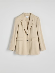 Taliowana marynarka z lyocellem - złamana biel