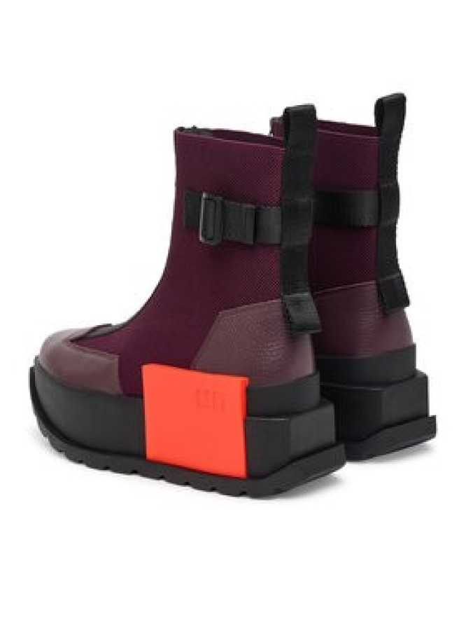 United Nude Botki Roko Bootie III 11044993165 Bordowy