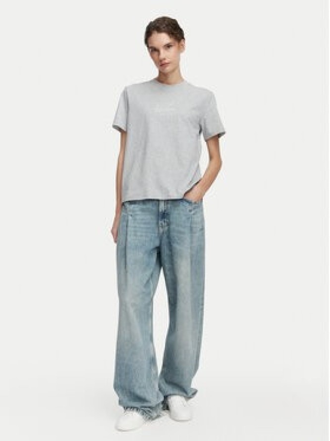 Calvin Klein Jeans T-Shirt LV047G831G Szary jasny Regular Fit
