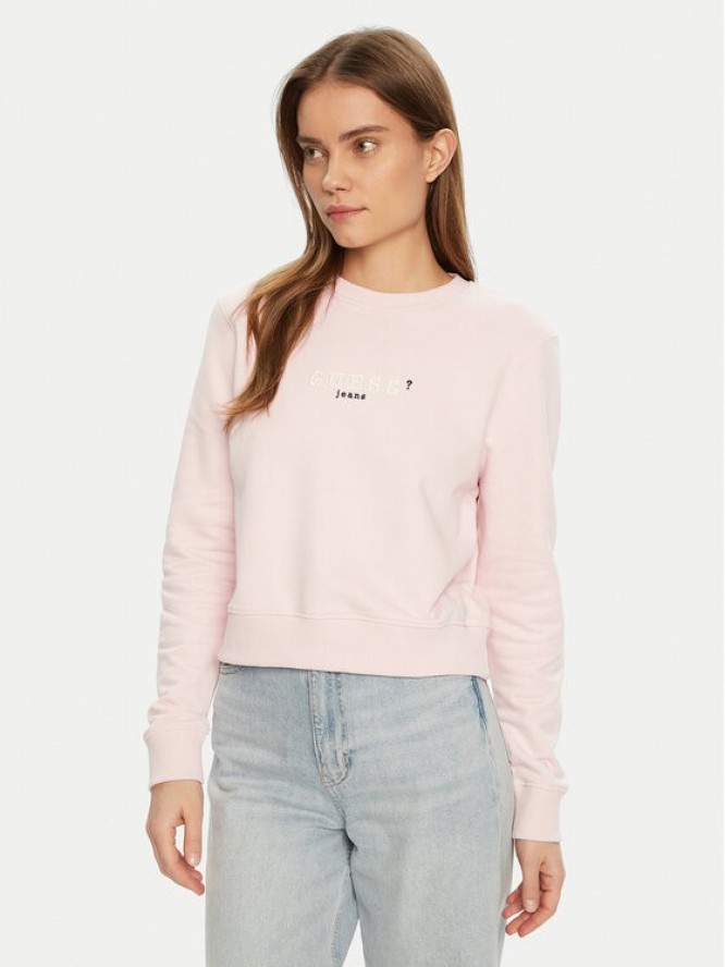 Guess Jeans Bluza W5RQ28 K68I4 Beżowy Regular Fit