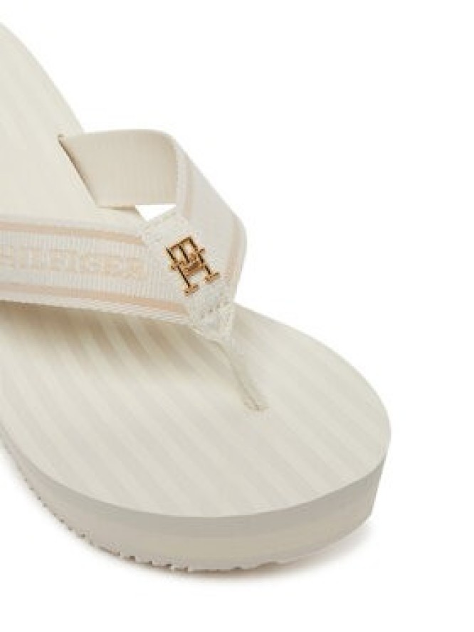 Tommy Hilfiger Japonki Th Stripes Wedge Beach Sandal FW0FW08521 Biały