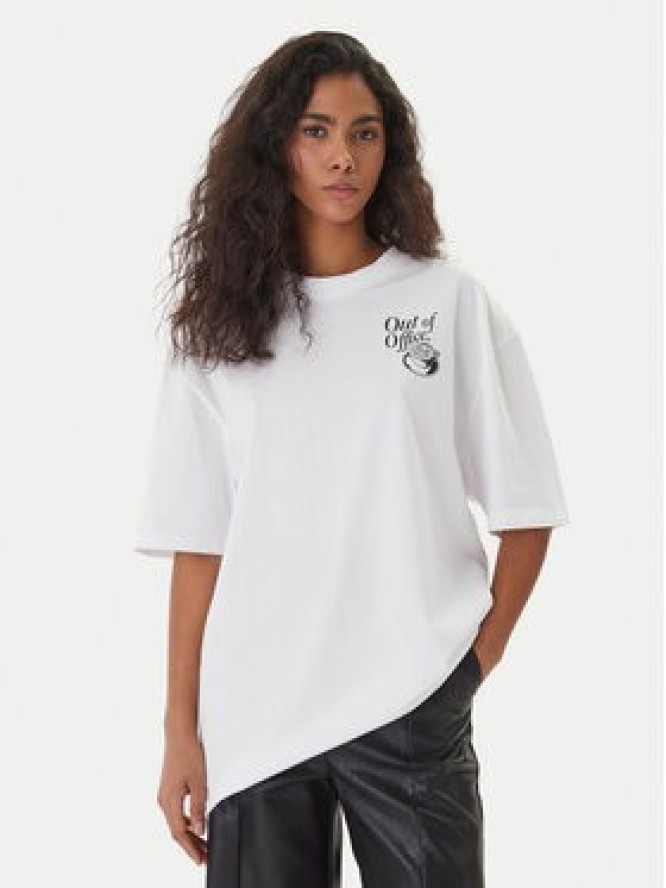 HUGO T-Shirt 50560772 Biały Oversize