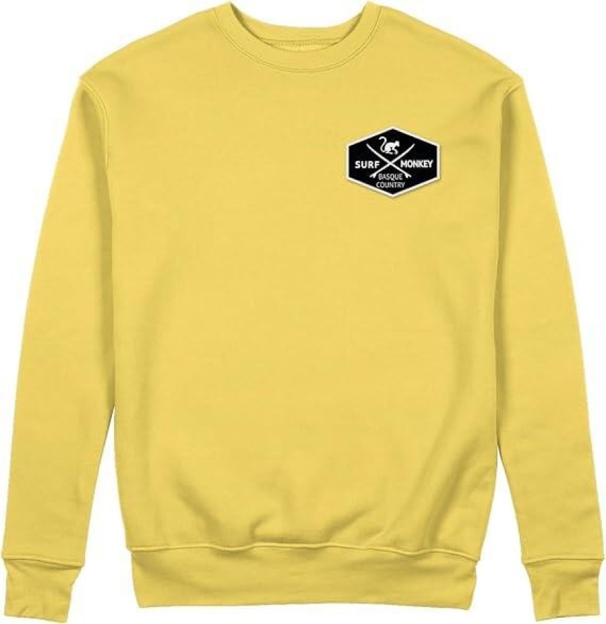Bluza z naszywką – okrągły dekolt / dla dorosłych (żółta)