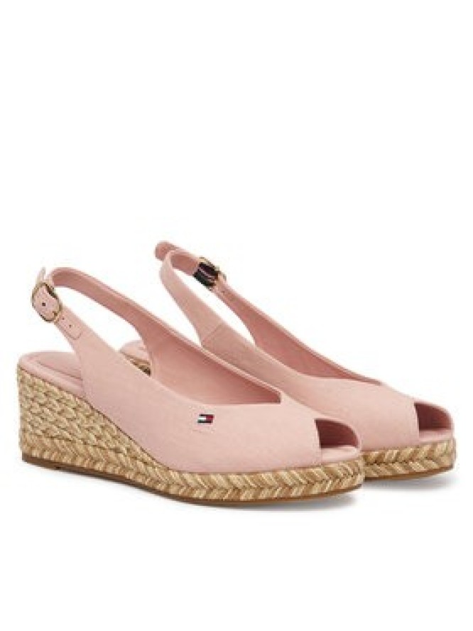 Tommy Hilfiger Espadryle Mid Wedge Espad Slingback Speck FW0FW09472 Różowy