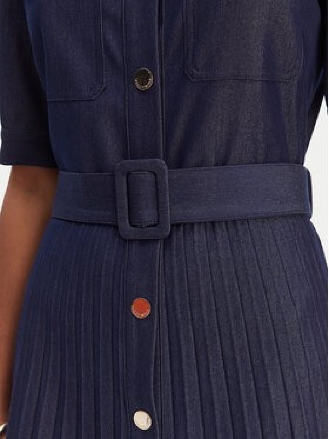 Fracomina Sukienka koszulowa FR26SD4003D470F9 Granatowy Regular Fit