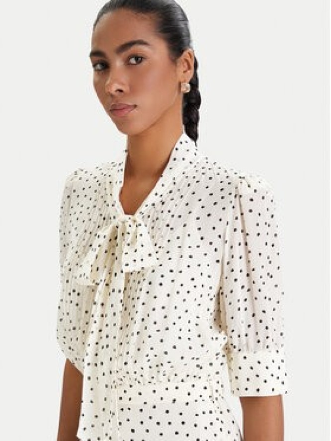 Luisa Spagnoli Sukienka koszulowa Pinasca 542839 Écru Regular Fit