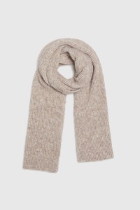 Szal z dodatkiem wełny beżowy