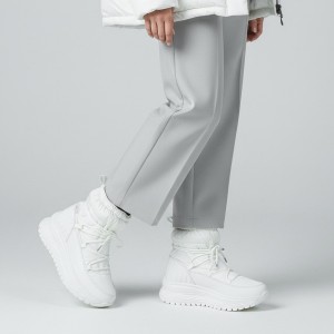 Białe Śniegowce Filippo Ciepłe Buty Damskie Na Platformie