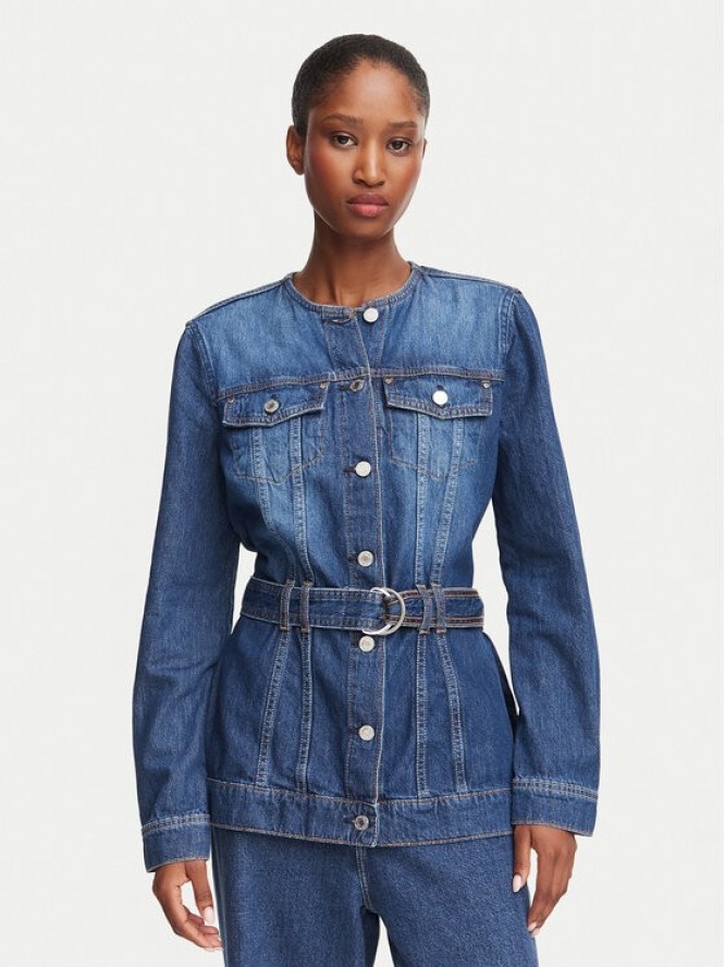 Guess Kurtka jeansowa W6YN04 D1342 Niebieski Regular Fit
