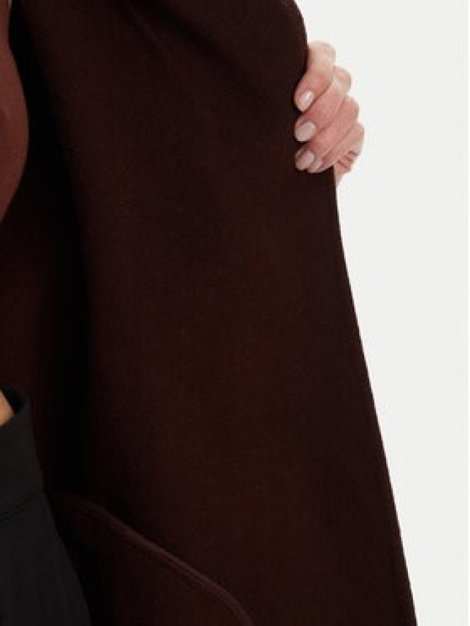 STAUD Płaszcz wełniany Chrysalis R24F8112WL Bordowy Regular Fit