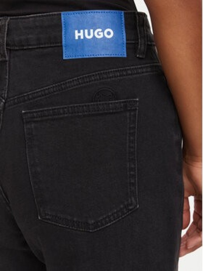 HUGO Jeansy Elyah 50520606 Czarny Straight Fit