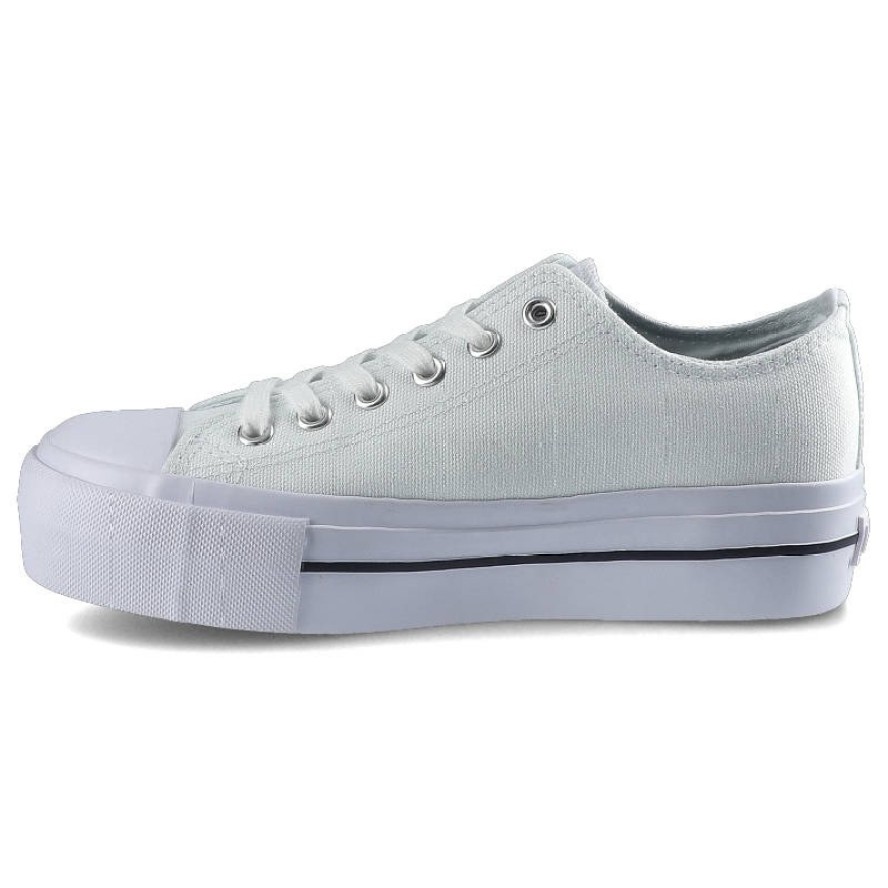 Trampki damskie Lee Cooper, sznurowany fason cholewka tekstylna płócienna niska cholewka przed kostkę gruba platformowa podeszwa gumowy nosek ochronn