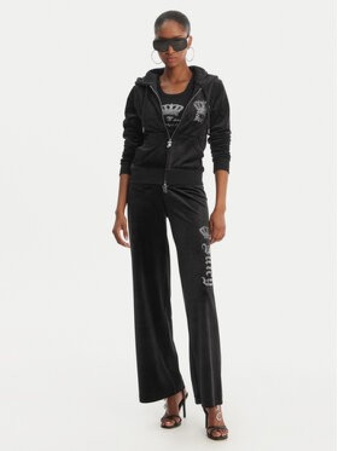 Juicy Couture Bluza Gothic Crown JCBAS126805 Czarny Slim Fit