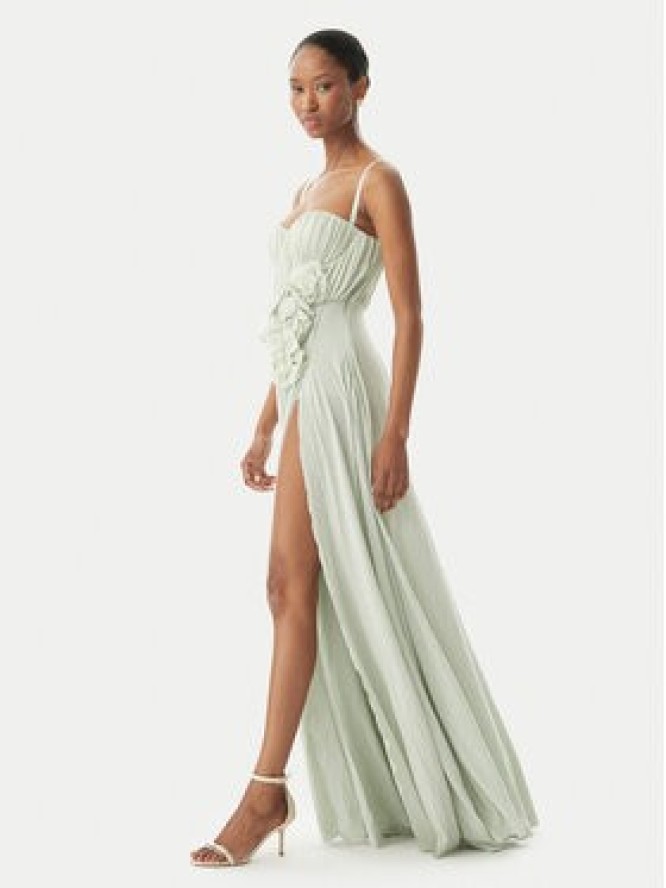 Elisabetta Franchi Sukienka wieczorowa AB-R22-52E2 Zielony Regular Fit