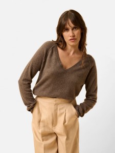 Just Cashmere Kaszmirowy sweter "Phoebe" w kolorze brązowym rozmiar: M