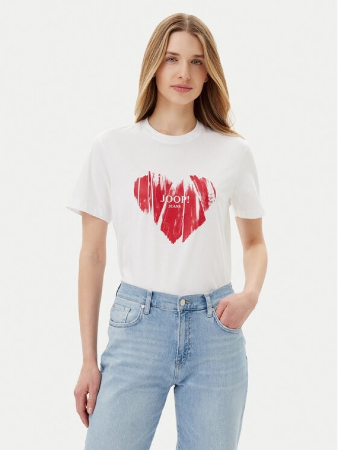 JOOP! Jeans T-Shirt Tessa 30046948 Biały Regular Fit