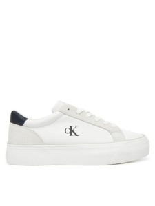 Calvin Klein Jeans Tenisówki Vulc Flatform Mg Nylon Mix YW0YW01896 Biały