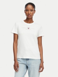 Tommy Jeans T-Shirt Linear Ss Tee DW0DW22789 Kremowy Regular Fit