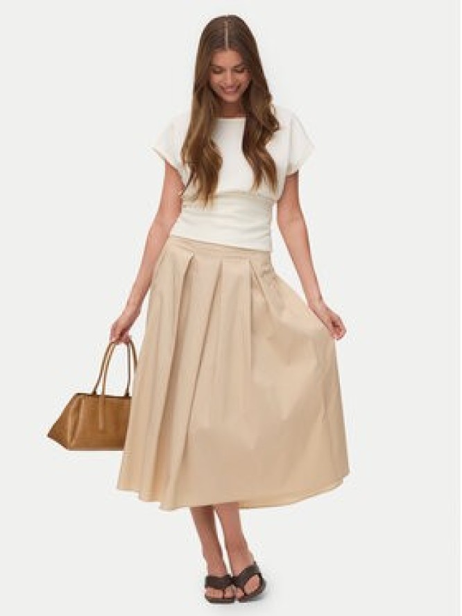 Vero Moda Bluzka Smilla 10355466 Beżowy jasny Regular Fit
