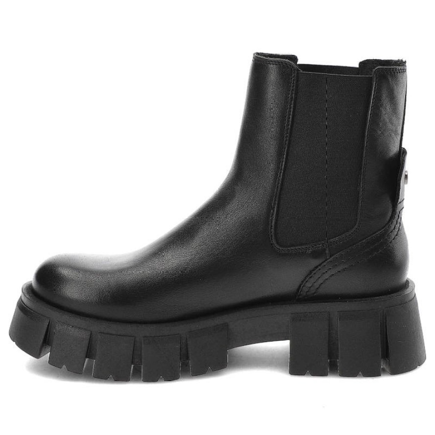 Czarne Botki Nessi Ocieplane Skórzane Buty Damskie