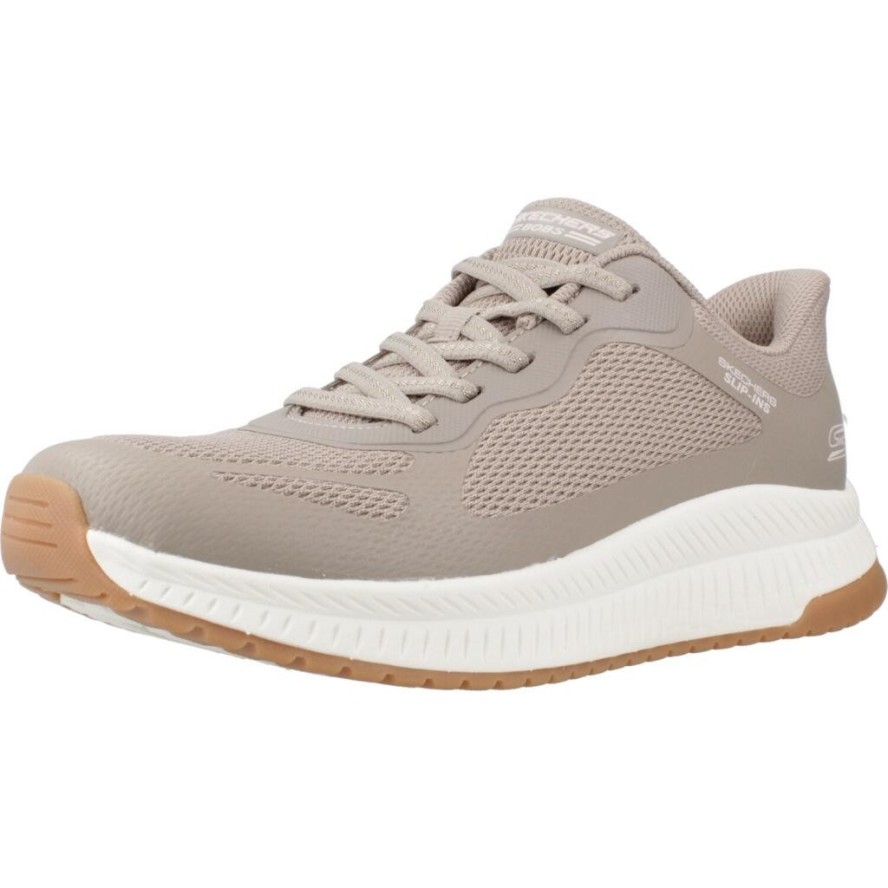 Buty SKECHERS BOBS SQUAD 4 STAPLE LOOK Jasnobrązowy