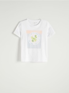 T-shirt z nadrukiem - złamana biel