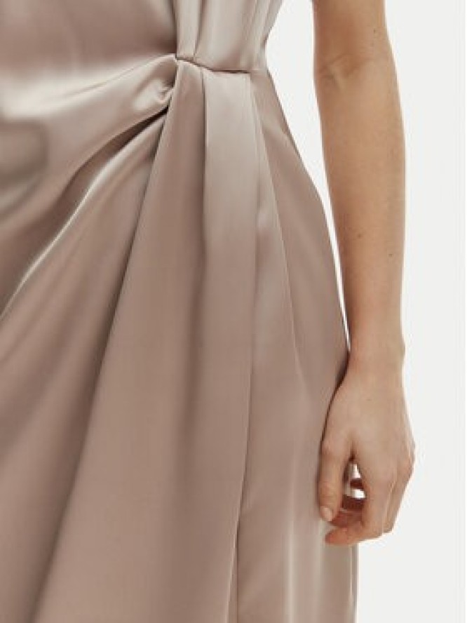 Rinascimento Sukienka koktajlowa CFC0127457003 Beżowy Regular Fit