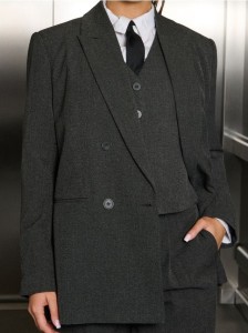 Żakiet dwurzędowy - szary