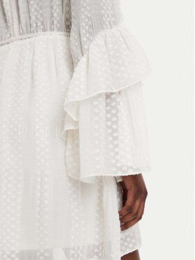 Guess Sukienka koktajlowa W6GK72 W1992 Kremowy Regular Fit