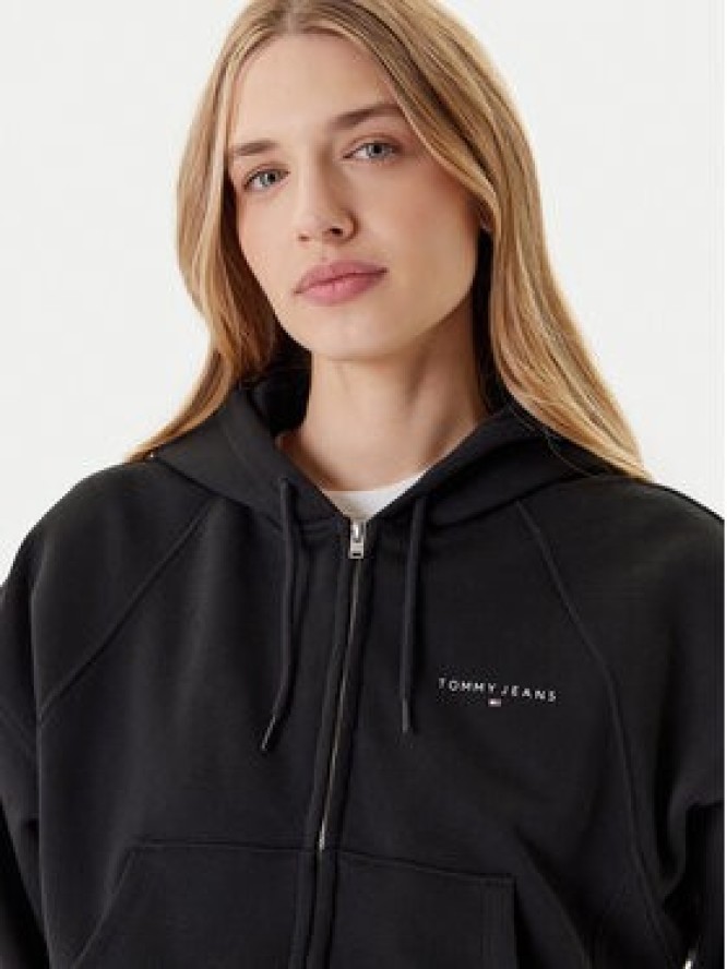 Tommy Jeans Bluza Linear DW0DW21163 Czarny Boxy Fit