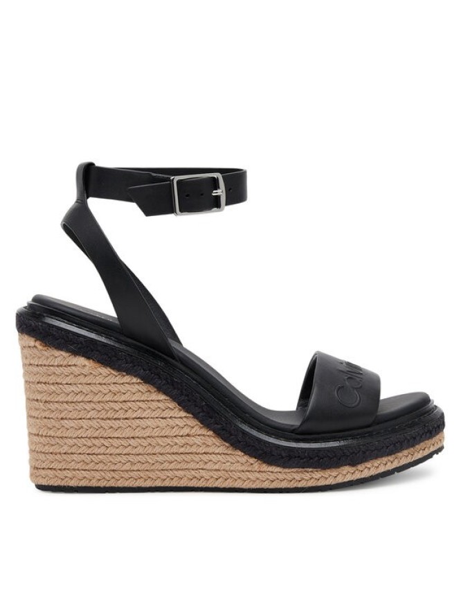 Calvin Klein Espadryle Wedge Sandal 70 - He HW0HW02376 Czarny