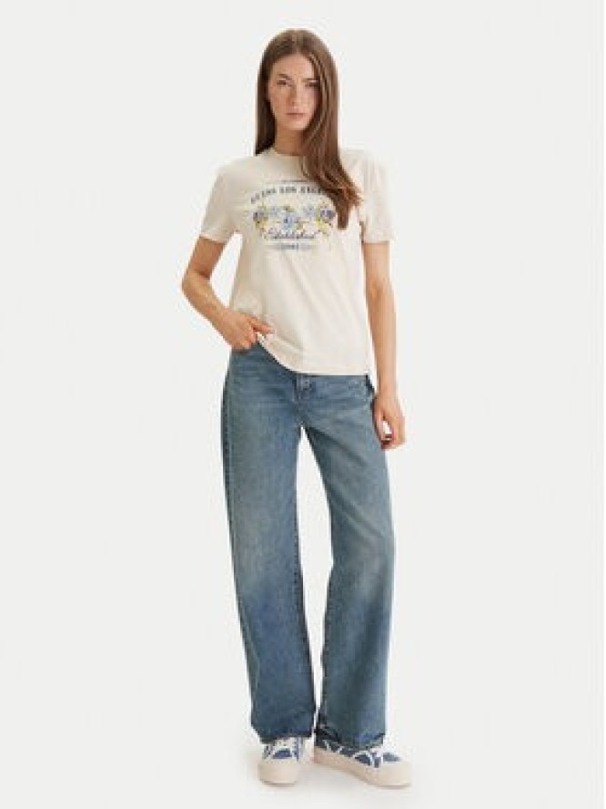 Guess T-Shirt W6GI27 K3160 Beżowy Regular Fit