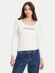 Guess Bluzka O5RI00 KBBU1 Biały Regular Fit