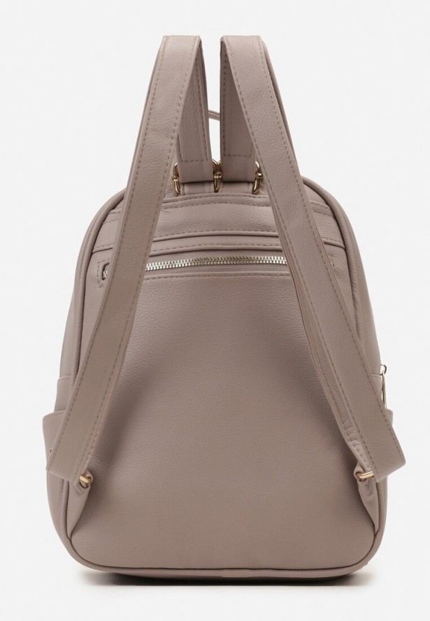 Ciemnoszary Mały Plecak w Stylu Casual z Imitacji Skóry Arxena