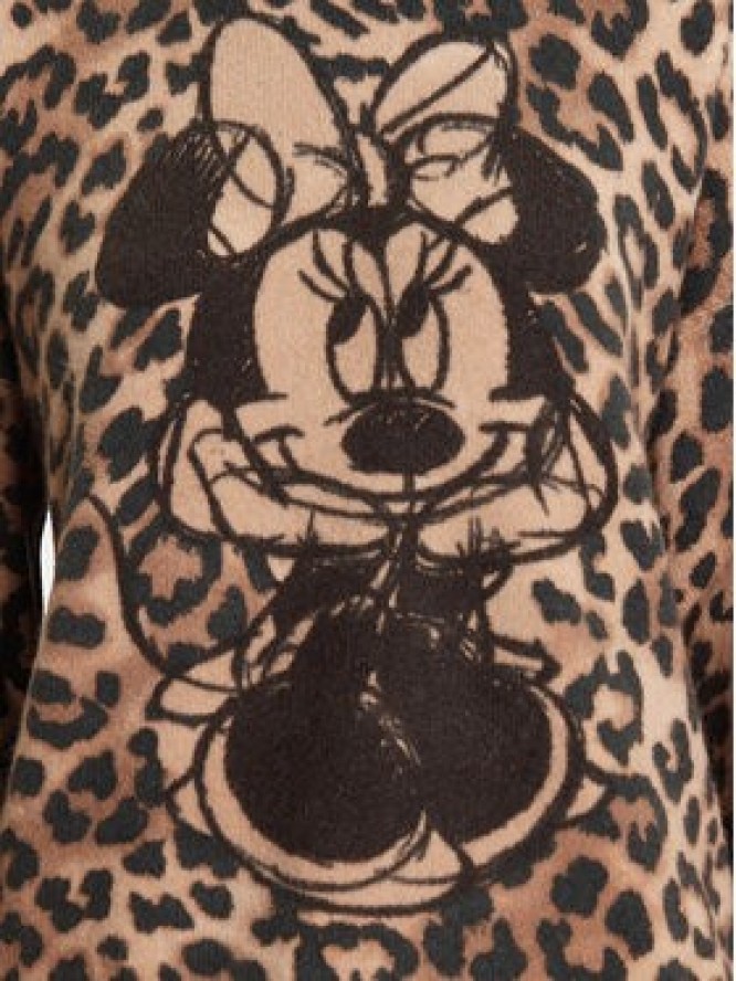 Desigual Sweter Minnie 25WWJF43 Brązowy Regular Fit